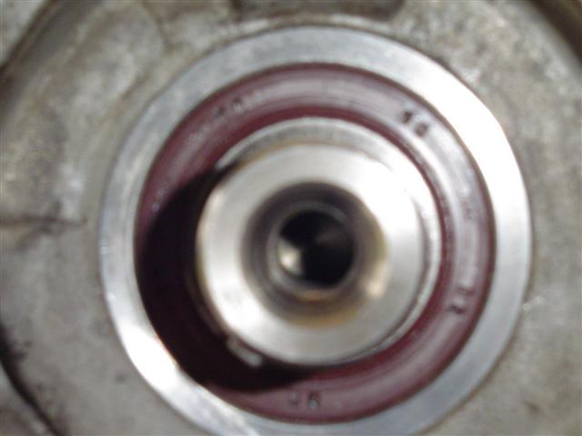 close-up of oil seal
